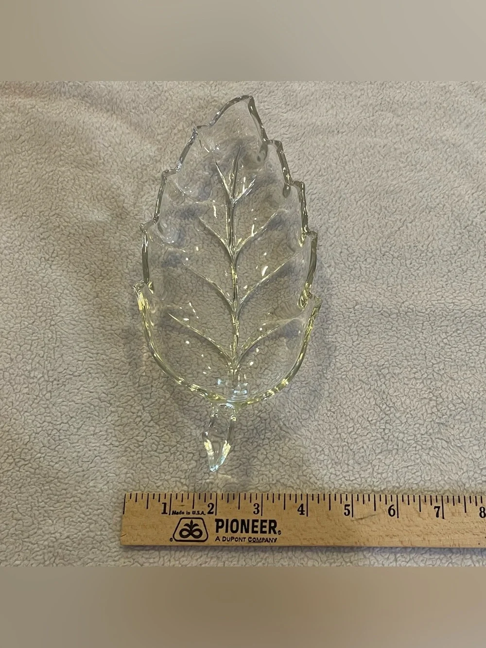 Glass Leaf Serving Dish & Silver Branch Server Fall Thanksgiving Decor